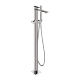 Clearwater Freestanding Bath Filler Chrome Clearwater Varda Floor Standing Bath Shower Mixer with Shower Kit