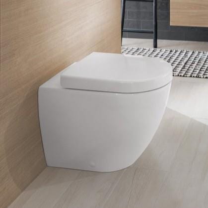 Villeroy & Boch Back to Wall Toilet Villeroy & Boch Subway 2.0 Rimless Back to Wall Toilet with Soft Close Seat