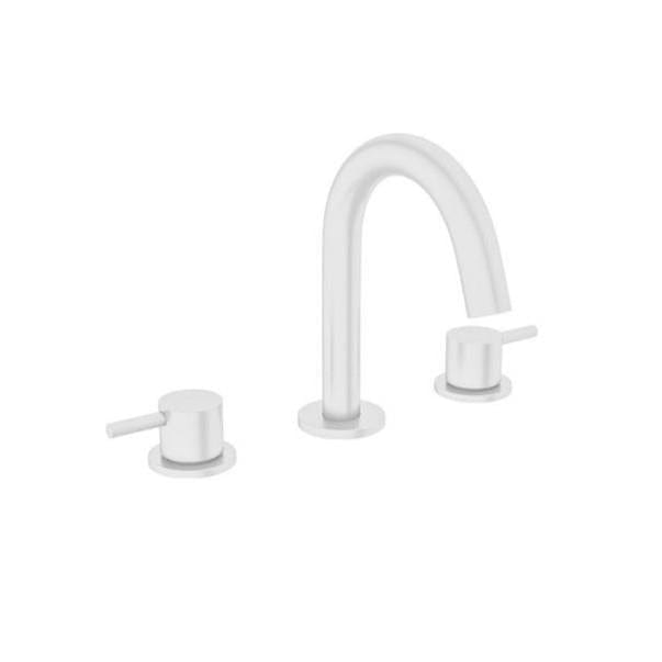 Crosswater 3 Tap Hole Basin Set Crosswater MPRO 3 Hole Basin Mixer Tap in Matt White
