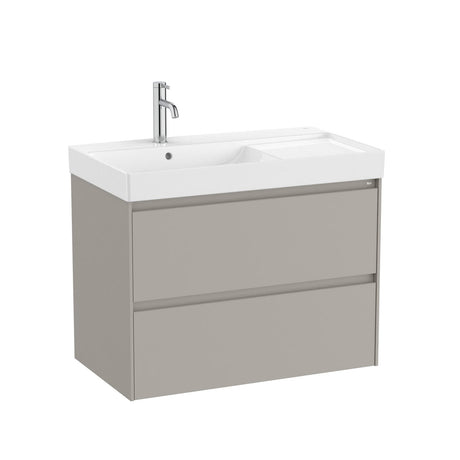 Roca Ona 800mm Wall Mounted Two Drawer Vanity Unit with Basin