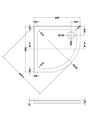 Aquarius Bathrooms Quadrant Shower Tray 800x800mm Aquarius Urbano Quadrant Stone Resin Shower Tray with 2 Upstands