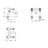 Crosswater Bath Mixer Crosswater Belgravia Crosshead Bath Filler Tap