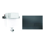 Crosswater Concealed Cistern Venue Plate in Slate Crosswater Dual Flush Concealed Cistern Set with Flush Plate - 414 x 143 x 387mm