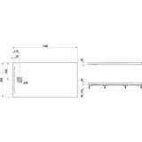 Laufen Laufen Marbond PRO Rectangular Tray with Waste in White
