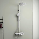 Ideal Standard Exposed Shower Set Ideal Standard Ceratherm S200 Exposed Thermostatic Shower Valve Set with Showerhead, Adjustable Riser, Handset and Shelf in Chrome