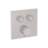 Roca Concealed Shower Set Roca T-3000 Square Switch Thermostatic Concealed Shower Valve with Rainshower Head, Shower Handset and Slide Rail Set