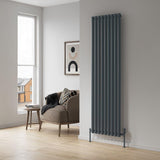 Reina Panel Radiator 1800 x 531mm / Anthracite Reina Neva Vertical Single Panel Central Heating Radiator