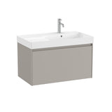 Roca Wall Mounted Vanity Unit Matt Grey / Right Hand Roca Ona 800mm Wall Mounted One Drawer Vanity Unit with Basin