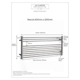 JIS Ladder Rail JIS Sussex Newick Horizontal Stainless Steel Heated Towel Rail