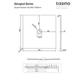 Tissino Rectangle Shower Tray Tissino Giorgio2 Rectangle Shower Tray in Black Slate