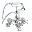 Sagittarius Bath Shower Mixer Sagittarius Kensington Wall Mounted Bath Shower Mixer Tap with Traditional Shower Handset in Chrome/White