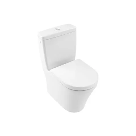 500mm Gloss White BTW WC Unit with Short Projection Rimless Toilet