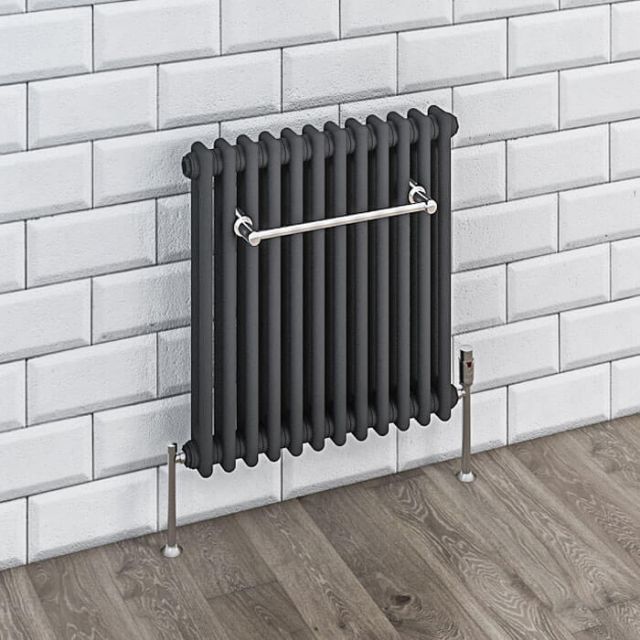 Eastbrook Rivassa Horizontal 2 Column Radiator - 300mm X 1148mm - Matt ...