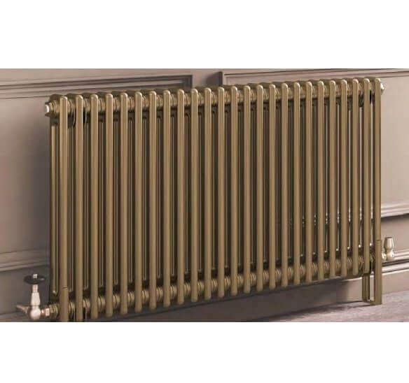 Eastbrook Rivassa 2 Column Horizontal Radiator - 600mm X 608mm - Bronze ...