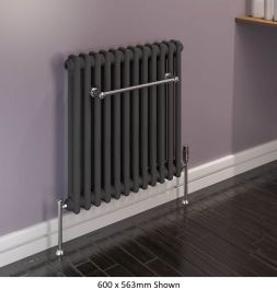 Eastbrook Rivassa Horizontal 2 Column Radiator - Matt Anthracite ...