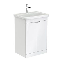 Saneux Indigo 60CM Floor Standing 2 Door Unit with Colour and Basin Options