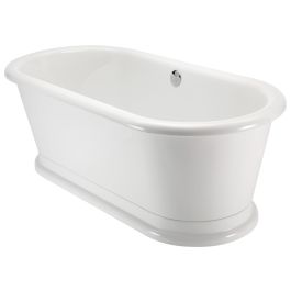 Burlington London Round Freestanding Bath - 1800mm X 850mm - White - E18