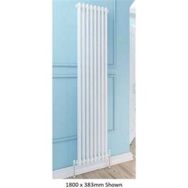 Eastbrook Rivassa Horizontal 2 Column Radiator - Gloss White - Choose Size